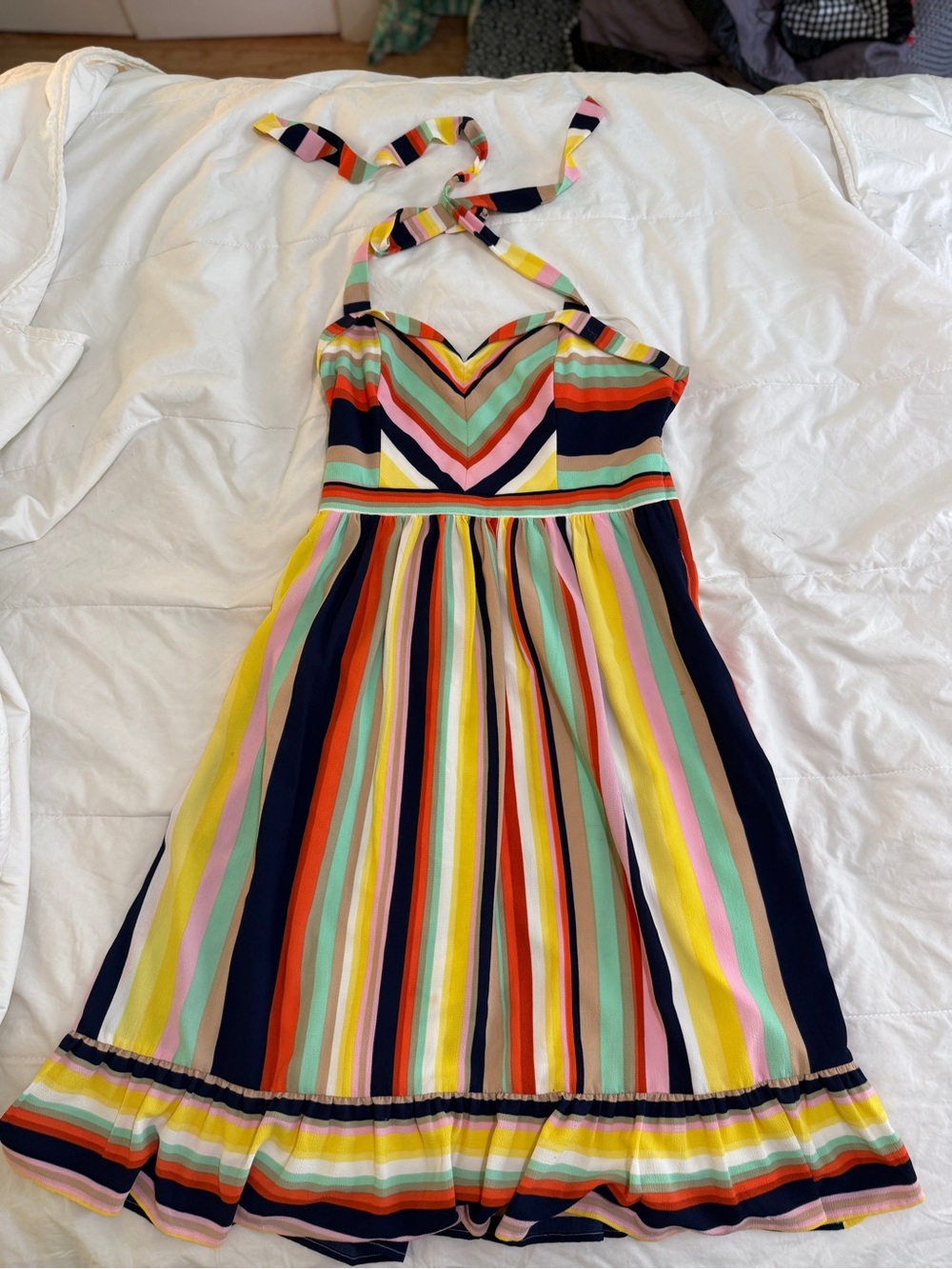 Super Cute Striped Crepe Spring Dress from ModCloth